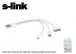 S-link IP-522 Usb to iPhone 4/5G + Micro 5pi + Samsung Tablet evirici Kablo