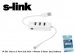 S-link IP-531 Usb to 3 Port Usb Hub + iPhone 5 Data+ arj Kablosu