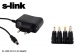 S-link SL-126A 5V 1A 1.2m 4 Ulu Universal Modem Adaptr