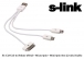S-link SL-C23 Usb to iPdone 4/iPad + Micro 5pin+ Mini 5pin 3in 1 evirici Kablo