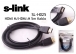 S-link SL-H025 HDMI TO HDMI 5m Altn Ulu 24K + Kor.Klf 1.4 Ver. 3D Kablo