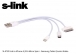 S-link SL-IP52 Usb to iPhone 4/5G+Micro 5pin + Samsung Tablet evirici Kablo