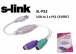 S-link SL-PS2 Usb TO 2 PS2 Adaptr. evirici