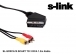 S-link SL-SCRCA15 SCART TO 3 RCA 1.2m Kablo