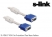 S-link SL-VGA15 VGA 15m Projeksiyon Data Beyaz Kablosu