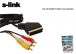 S-link SLX-225 SCART TO 3RCA 1.5m Gold Kablo