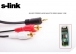 S-link SLX-857 1.5m 3.5mm/M To 2*RCA/M Ses Kablosu