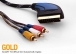 S-link SLX-930 SCART TO 3RCA 2m Gold+Klfl Kablo