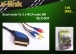 S-link SLX-931 SCART TO 3RCA 5m Gold+Klfl Kablo
