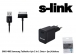 S-link SMG-480 Samsung Tabletler iin 2 in 1 2000MA Ev arj + Kablosu