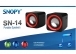Snopy SN-14 2.0 3W*2 Siyah/Krmz USB Speaker
